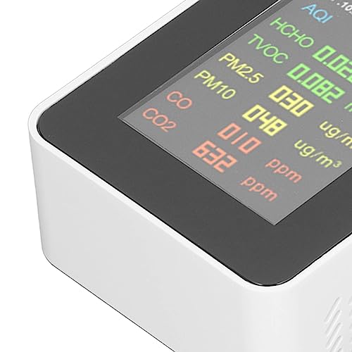 Multifunction Air Quality Tester Color Screen Indoor Pollution Sensor Formaldehyde and PM2.5 Detector for Home Office