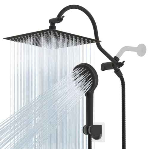 All Metal High Pressure Rainfall 12'' Shower Head with Handheld