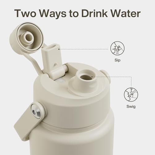 Insulated Water Bottle with Straw Stainless Steel Water Bottle