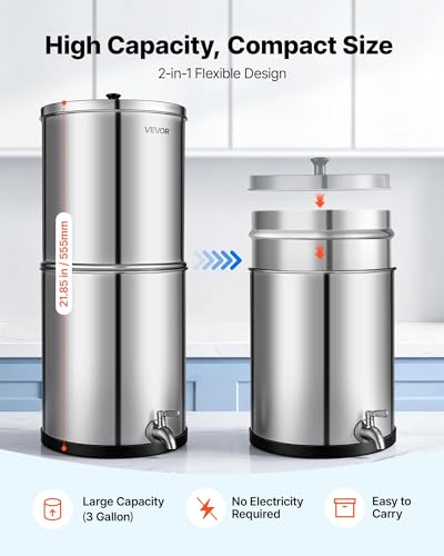 Gravity fed Water Filter System