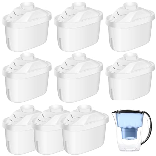 9 Pcs Alkaline Water Filter Replacement Alkaline Water Pitcher Replacement Cartridge for Healthy Drink (9 Count)