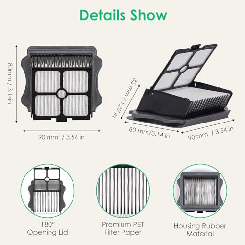 5 Pack Filter Replacement for Tineco iFloor 3 (6 Count)