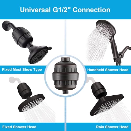 Oil Rubbed Bronze Shower Filter with 6 Cartridge (6 Count)
