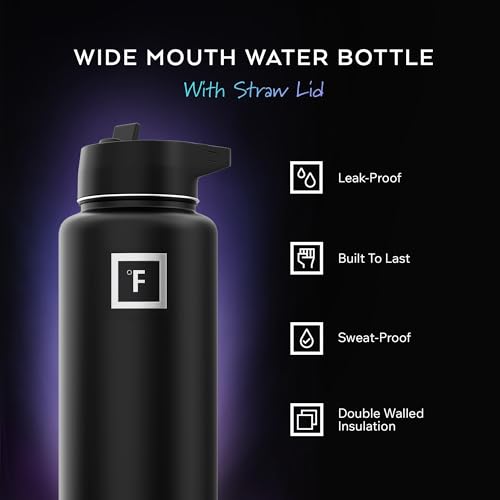 Camping & Hiking Hydration Flask with 3 Lids
