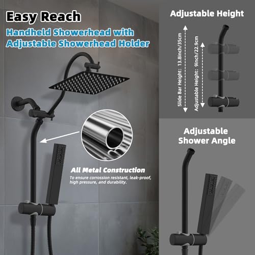 10'' Rainfall Shower Head with 4