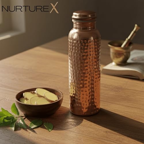 Pure Copper Water Bottle for Drinking 1 L