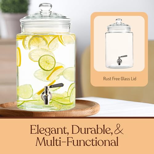Large Glass Drink Dispenser with Spout