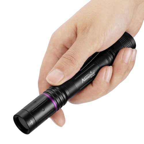 P68 Mini 3W UV Flashlight 365nm Portable EDC Black Light Pet Urine Detector with 2 AA Batterie