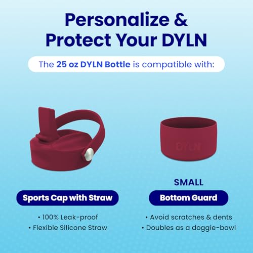 DYLN Hydrogen Water Bottle 25 oz Crimson Red Stainless Steel Alkaline Water