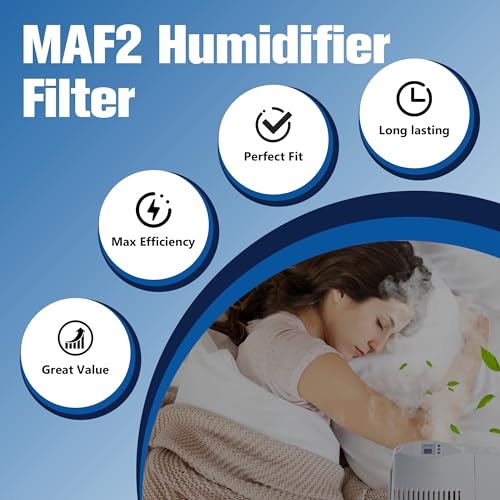 MAF2 Humidifier Wick Filter Replacement for AIRCARE Esscik Air MiostAIR (2 Count)