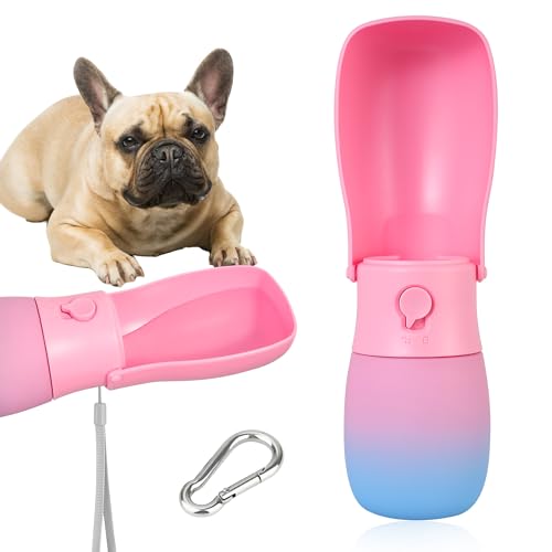 Portable Dog Water Bottle 10oz Pink