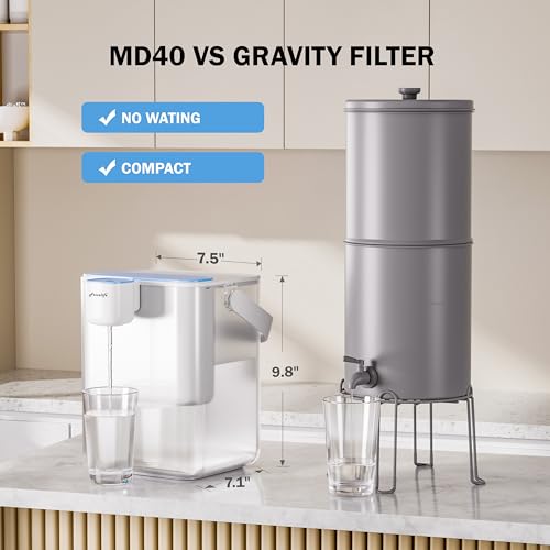 MD40 Electric Water Filter Dispenser with 6 Filters