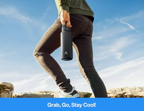 40 oz Insulated Water Bottle with 2