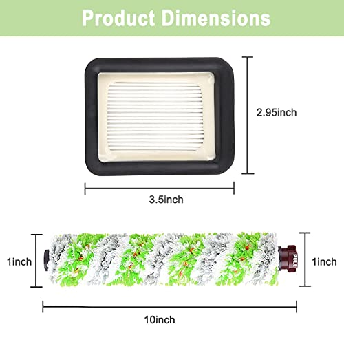 8 Pack Replacement Parts for Bissell CrossWave Pet Pro 2306A & CrossWave 1785 Series 3888A Vacuum Cleaner