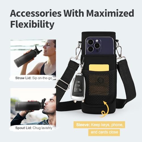 40 oz Insulated Water Bottle with Straw