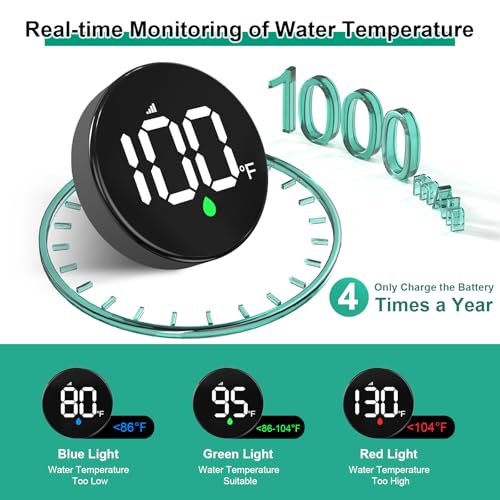Tem8 Luxury Filtered Shower Head with Temperature Display