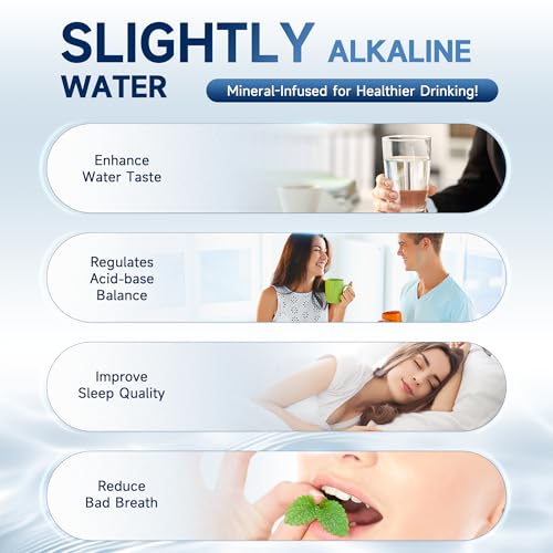 USF-3F-10 Slightly Alkaline Under Sink Water Filter System, 8K-32K Gal with Faucet, Reduce PFOA, PFOS, Chlorine, Lead, Mercury, Chloramine, Fluoride, Microplastics Particles, Bad Taste & Odor