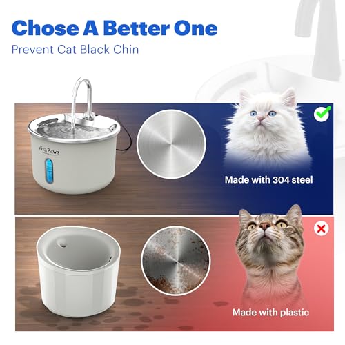 Viva Paws Cat Water Fountain Stainless Steel