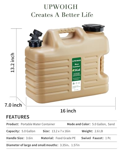 5 Gallon Water Jug & 2.6 Gal Collapsible Water Bag Set