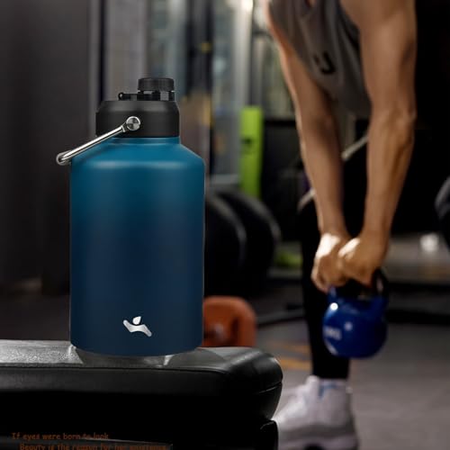 128 oz Insulated Stainless Steel Water Bottle Jug with Handle