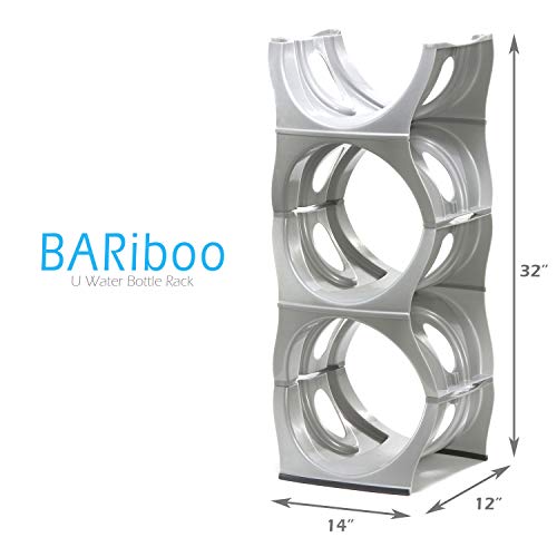 Stackable Water Bottle Storage Rack Best Water Jugs 5 Gallon Organizer. Jug Holder for Kitchen
