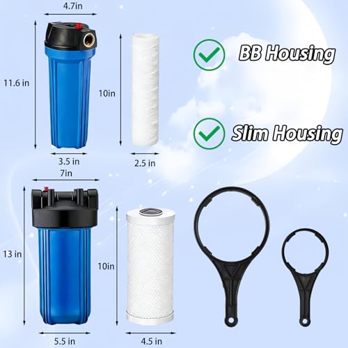 2 Pcs Water Filter Wrench for Big Blue Style Filter Housings 2 Sizes Water Filter Wrench for Whole House Filters