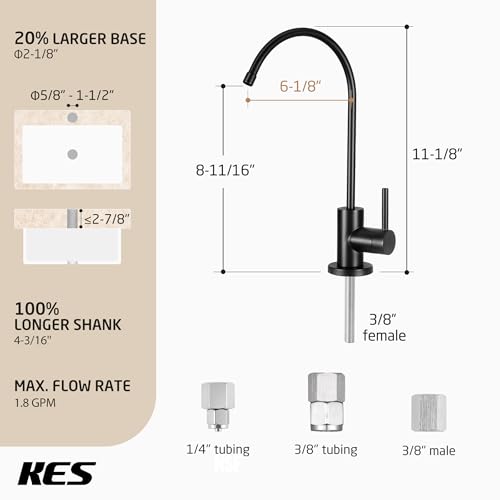 NSF Certified All Metal Drinking RO Water Faucet for Kitchen Sink