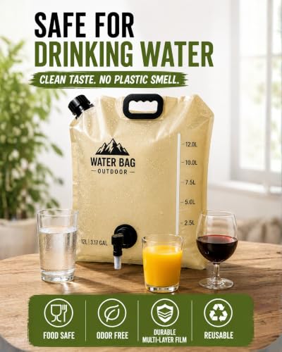 3.17 Gallon 12L Collapsible Water Container with Spigot