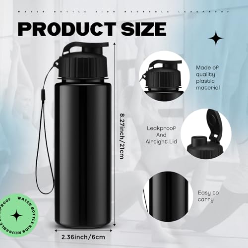 20 Pcs 17 Oz Plastic Water Bottles Bulk Sports (20 Count)