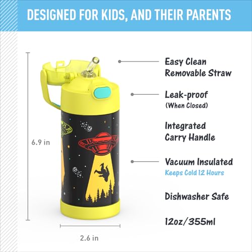 FUNTAINER Water Bottle with Straw