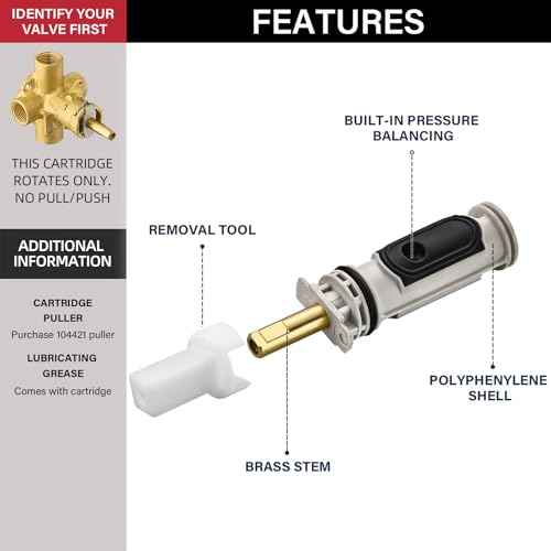 Shower Cartridge Compatible with Moen 1222 Replacement Cartridge