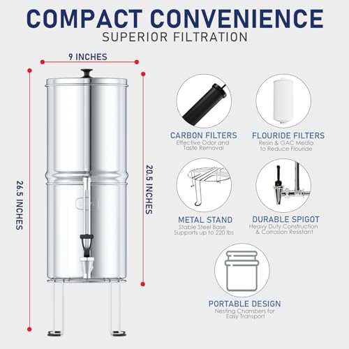 USWF Gravity Fed Water Filter System