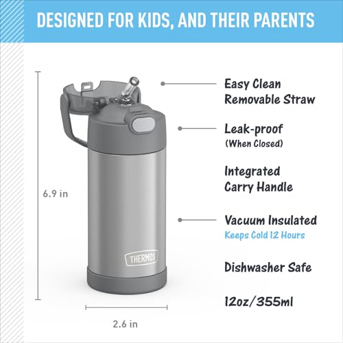 FUNTAINER Water Bottle with Straw