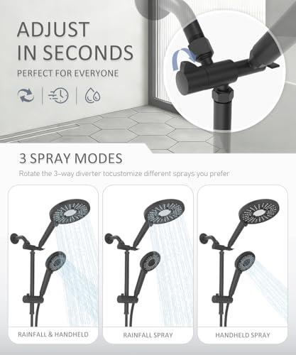 Filtered Shower Head with Handheld High Pressure Shower Head with Filters