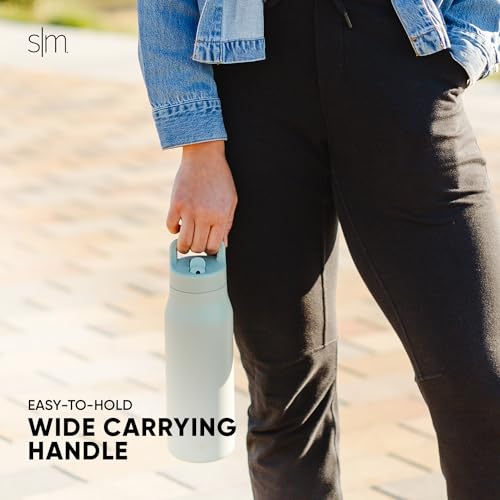 Insulated Water Bottle with Manual Straw