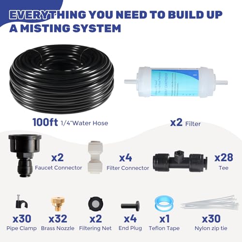 100FT Mister for Outside Patio Misting Cooling System