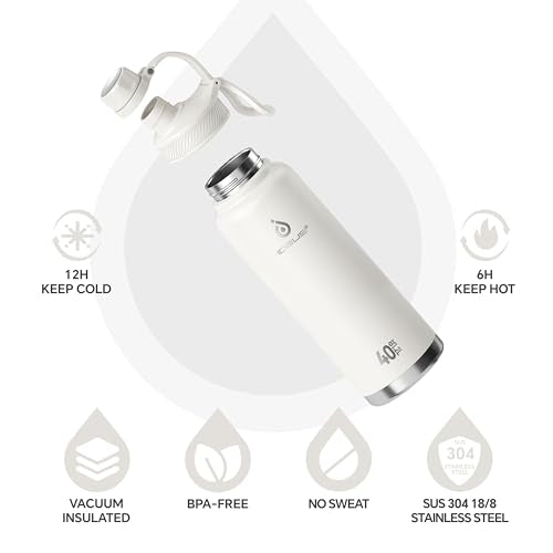 40oz Stainless Steel Insulated Bottle with 2 Leak