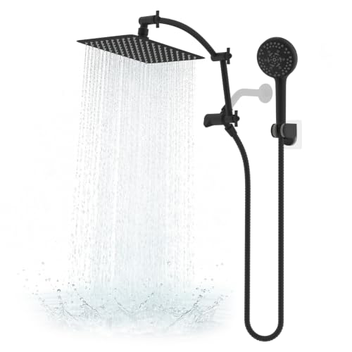 All Metal 10" High Pressure Rain Shower Head Combo