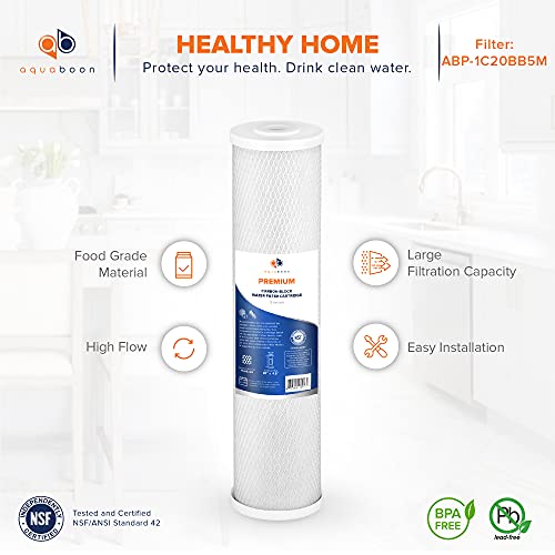 5 Micron 20 x 4.5 Whole House Water Filter Replacement Cartridge Set (3 Count)