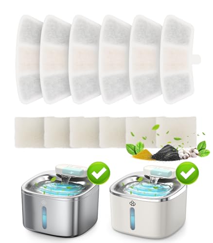 6pcs Replacement Filters for PW04 3.5L Wireless Cat Water Fountain （Only for oneisall Fountain B0DNJT76WJ