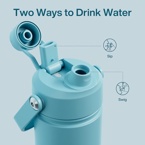 Insulated Water Bottle with Straw Stainless Steel Water Bottle