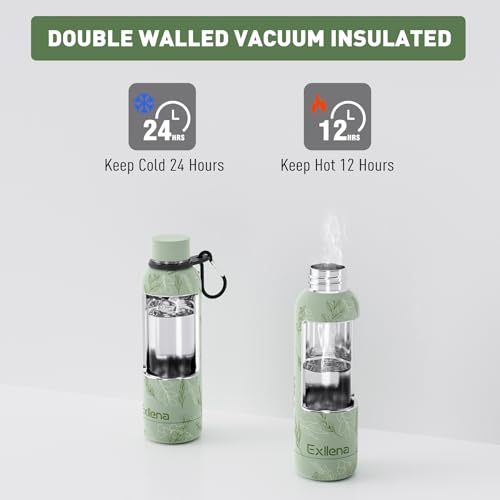 16oz Metal Water Bottle for Travel with Clip