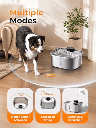 10L Wireless Dog Water Fountain for Large Dogs