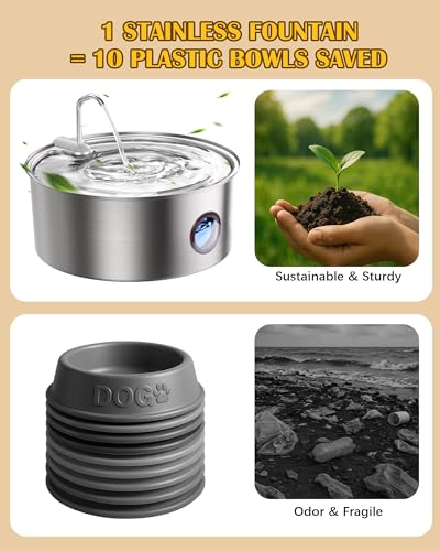 Dog Water Fountain for Large Dogs