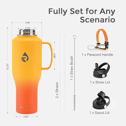 40 oz Insulated Water Bottle with Handle
