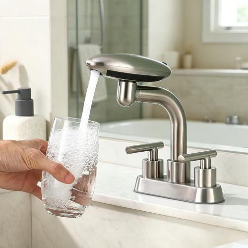 Brushed Nickel Bathroom Sink Faucet