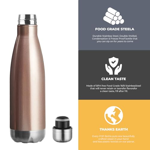 17oz Sport Water Bottle Vacuum Insulated Stainless Steel Leak
