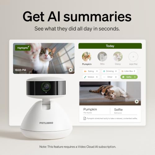 AI Dog Camera Pet Camera Indoor with Phone App [Multi