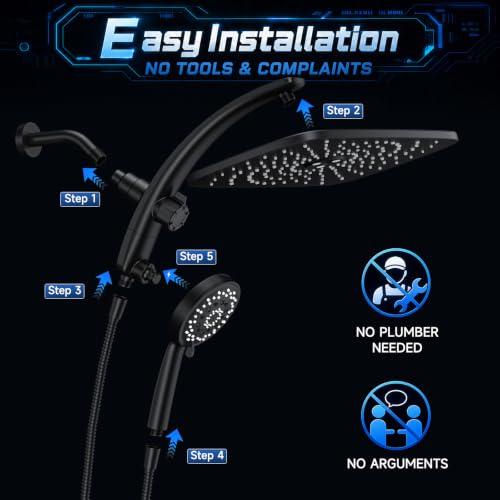14" Luxurious Shower Head with Handheld
