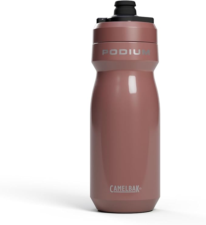 CamelBak Podium Steel Insulated Stainless Steel Bike Water Bottle – For Cycling, Fitness & Sports- Fits Most Bike Cages, 18oz - Sierra Red